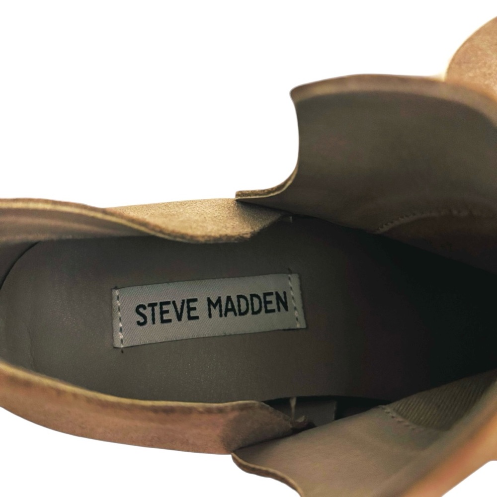 Steve Madden Women’s Tan Suede Slip-On Sneaker/Bootie Shoe Sz 7 Great Condition - Picture 3 of 5